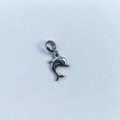 Berloque golfinho em aço inox