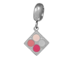 Berloque paleta de sombras (maquiagem) em aço inox