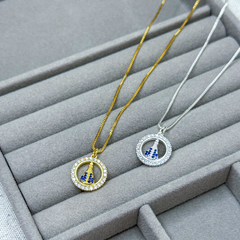 Colar Nossa Senhora Aparecida cravejado com zircônias