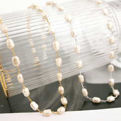 Colar choker pérolas barroca