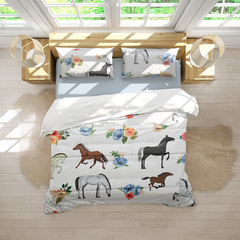 Edredom Country Horses (Branco) - comprar online