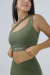 Top Gota, com alça unilateral, na cor Verde, textura em Meryl de Poliamida - loja online