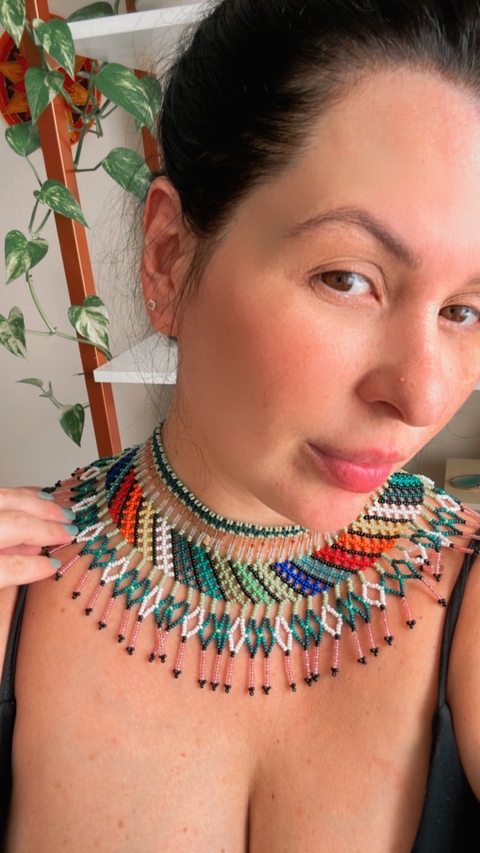 Gargantilha Runuã verde - comprar online