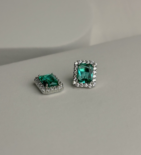 Brinco Lais Verde com Zircônias - comprar online