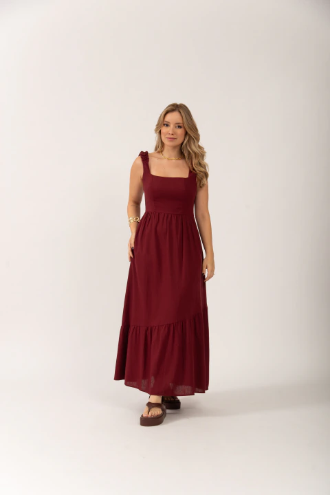 Vestido Poa Liso