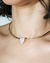 Chocker Aro Coração Cravejado Ouro - comprar online