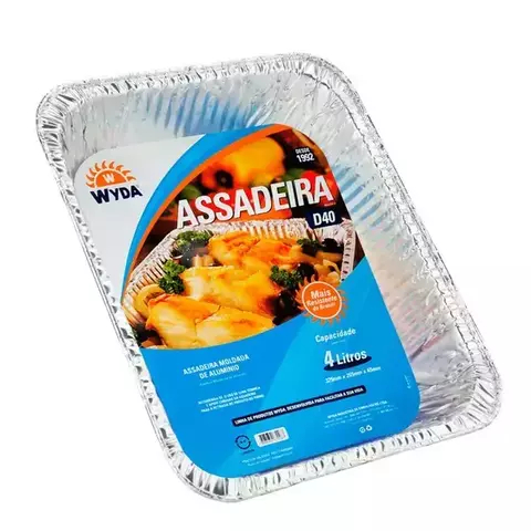 ASSADEIRA ALUMÍNIO RETANGULAR 4.000ML D40 WYDA