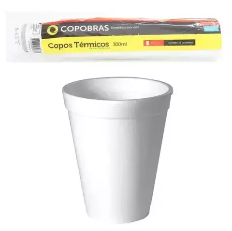 COPO TERMICO DESCARTAVEL 300ML PCT COM 25 UNIDADES - COPOBRAS
