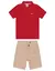 Conjunto Carinhoso menino Vermelho/Bege na internet