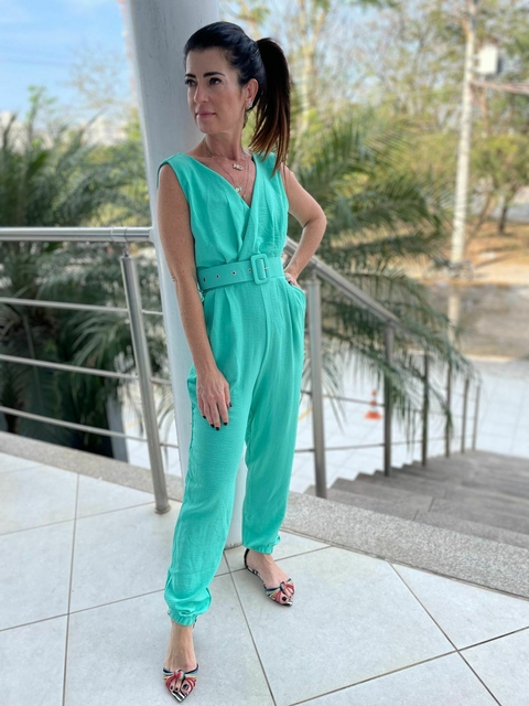 Macacão Longo gola V