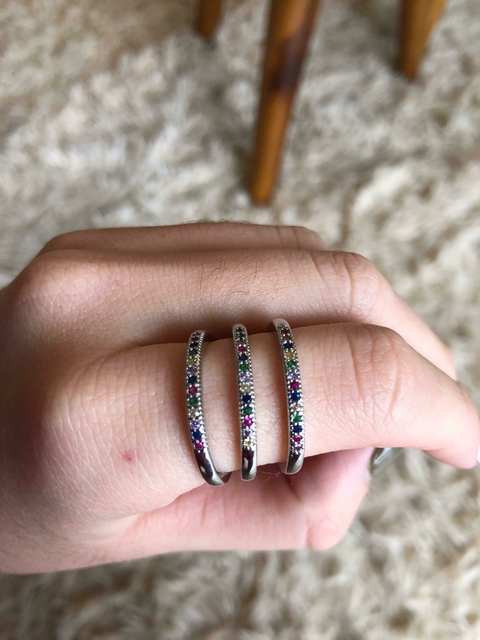 Anel no Prata Cravejado