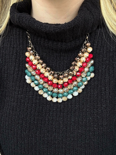 Max Colar Colorido com Pedras