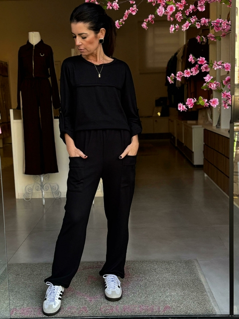 Conjunto em Tricot no Preto - comprar online