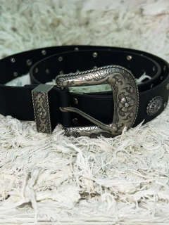 CINTURON HEBILLA TRABAJADA CON TACHAS - tienda online