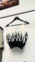 Top tejido FIRE blanco-negro - comprar online