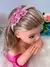 Tiara Rosa pérolas e borboletas - comprar online