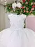 Vestido Infantil Branco Luxo Daminha Jardim das Borboletas na internet