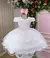 Vestido Bebê Luxo Branco com detalhes rosa - comprar online
