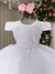Vestido Bebê Luxo Branco com detalhes rosa na internet