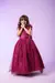 Vestido Infantil Juvenil Luxo Festa Longo Marsala - comprar online
