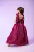 Vestido Infantil Juvenil Luxo Festa Longo Marsala - Doremifa Moda Kids