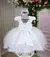 Vestido Bebê Branco Luxo Daminha e Batizado - Doremifa Moda Kids
