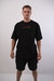 Remera Oversize Black Hell Red