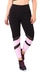 Calça Legging Preto Com Rosê Fitness Preta Detalhe | REF: LC48 - Abelha dourada fitness