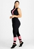 Cropped Com Detalhe e Calça Legging Preto Rosê Conjunto Fitness | REF: LX89 - Abelha dourada fitness