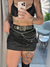 Imagem do Saia Lurex Com Bolsos Prata e Preta