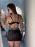 Saia Lurex Com Bolsos Prata e Preta na internet
