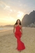 Vestido June Vermelho/ Branco/ Preto