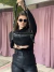 Bolsa strass Cores Preto E Prata