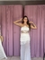 Conjunto Franja Tule Saia e Cropped Branco