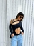 Imagem do Body Noronha Preto Moda Gringa Manga Removível