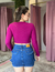 Cropped Canelado Manga Longa - Aimone Store