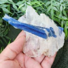 Cianita Azul no Quartzo Cristal - Espiritualidade e Iluminação - 186g - Peça Única