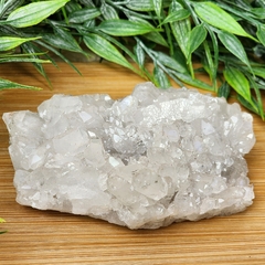 Drusa de Quartzo Cristal - Iluminação e Ampliação - 199g - Peça Única - RÍZA CRISTAIS