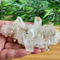Drusa de Quartzo Cristal - Iluminação e Ampliação - 240g - Peça Única na internet