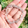 Pulseira de Quartzo Cristal - Cascalho - Iluminação e Ampliação