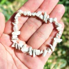 Pulseira de Howlita - Cascalho - Paz e Serenidade