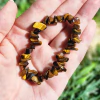 Pulseira de Olho de Tigre - Cascalho - Coragem e Autoconfiança