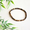 Pulseira de Olho de Tigre - Esfera 4mm - Coragem e Autoconfiança