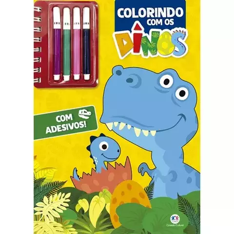 Livro Colorindo com os dinos Autor: Livro de colorir + canetinhas 9786526108956 CC