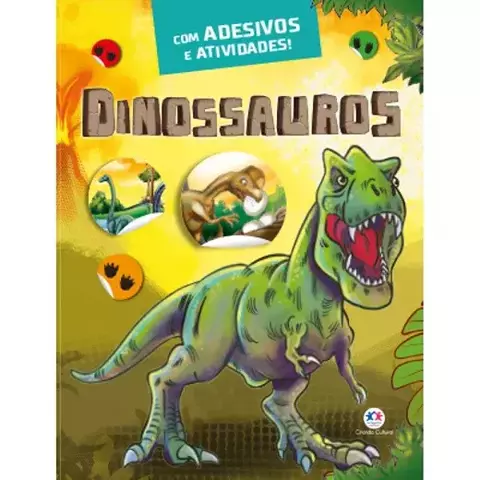 Livro Dinossauros Adesivos 32 p. 9788538099246 CC