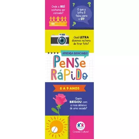 Livro Pense rápido - 8 a 9 anos Flash cards 9786555003734 CC