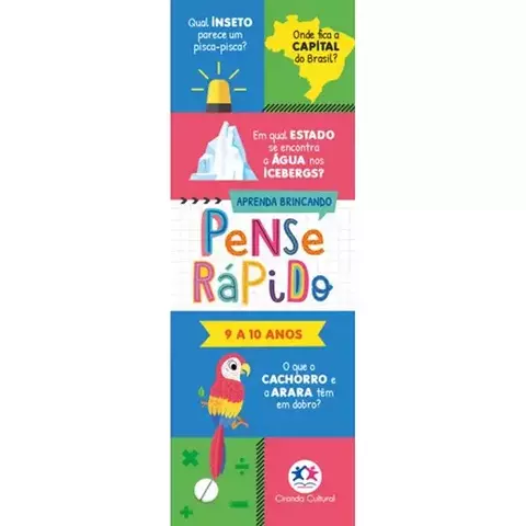 Livro Pense rápido - 9 a 10 anos Flash cards 9786555003741 CC