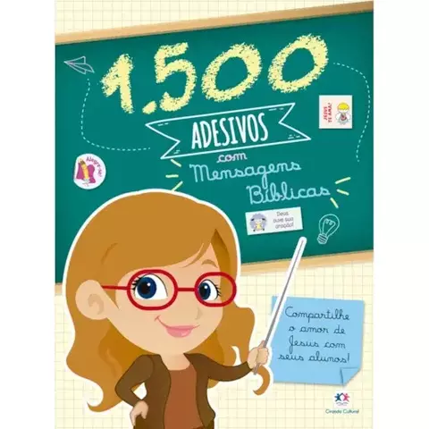 LIVRO ADESIVOS 1500 ADESIVOS COM MENSAGENS BÍBLICAS