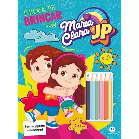 Livro Maria Clara e JP - É hora de Grampeado com lápis de cor 9786526100288 CC