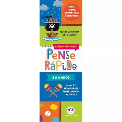 Livro Pense rápido - 5 a 6 anos Flash cards 9786555003703 CC